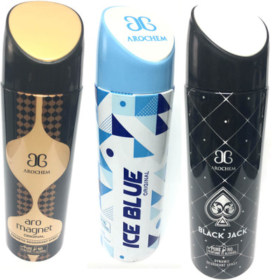 Arochem Magnet , Ice Blue & Black Jack Deodorant Spray - For Men & Women(600 ml, Pack of 3)
Arochem Magnet , Ice Blue & Black Jack Deodorant Spray - For Men & Women(600 ml, Pack of 3)