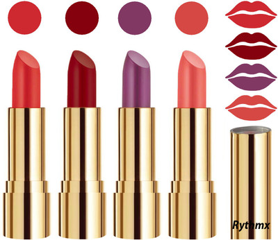 Rythmx Professional Timeless 4 Colors Collection Velvet Touch Matte Lipstick Long Stay on Lips(Orange, Reddish Maroon, Light Purple, Peach, 16 g)
Rythmx Professional Timeless 4 Colors Collection Velvet Touch Matte Lipstick Long Stay on Lips(Orange, Reddish Maroon, Light Purple, Peach, 16 g)