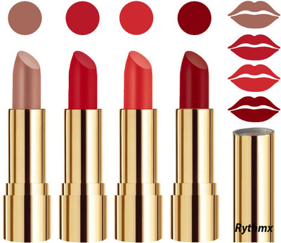 Rythmx Professional Timeless 4 Colors Collection Velvet Touch Matte Lipstick Long Stay on Lips(Peaches Nude, Blood Red, Orange, Reddish Maroon, 16 g)
Rythmx Professional Timeless 4 Colors Collection Velvet Touch Matte Lipstick Long Stay on Lips(Peaches Nude, Blood Red, Orange, Reddish Maroon, 16 g)