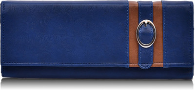 Fantosy Women Blue Artificial Leather Wallet(4 Card Slots)