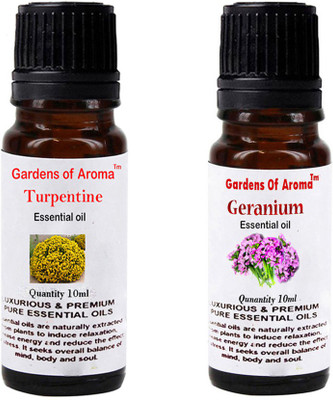 Gardens Of Aroma Turpentine Essential Oil And Geranium Essential Oil(20 ml)