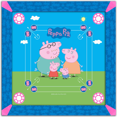 Peppa Pig Kids Carrom Board (17x17 inch) Board Game