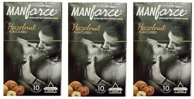 Manforce Hazelnut Flavored Extra Dotted Condom (Set of 3, 30S) Condom(Set of 3, 30S)
Manforce Hazelnut Flavored Extra Dotted Condom (Set of 3, 30S) Condom(Set of 3, 30S)