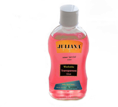 Juliana Transparent Pink Colour School glue 8.45 OZ or 250 ml (Slime special) Glue(250 ml)