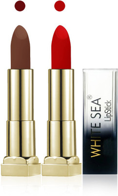White sea cosmetics makeup lady velvet matte lipstick set of 2 lip stick(red brown, 10 g)
White sea cosmetics makeup lady velvet matte lipstick set of 2 lip stick(red brown, 10 g)