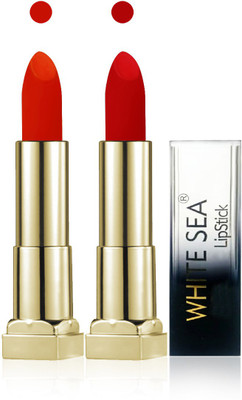 White sea cosmetics makeup lady velvet matte lipstick set of 2 lip stick(red orange, 10 g)
White sea cosmetics makeup lady velvet matte lipstick set of 2 lip stick(red orange, 10 g)