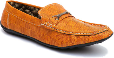 Shoegaro Shoegaro Men's Tan Synthetic Leather Casual Shoes Loafers For Men(Tan