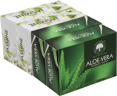 Old Tree aloe vera and jasmine soap(120 g, Pack of 4)