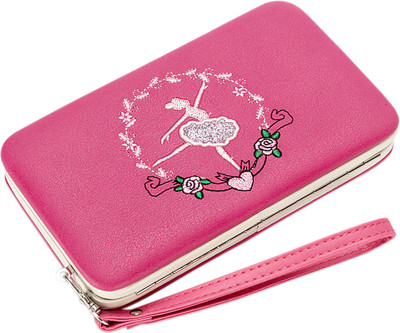 Robustrion Women Pink Artificial Leather Wallet(7 Card Slots), Rose pink