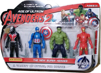 ClueSteps Justice Avengers Super Heroes 4 in 1 Action Figure Set - Black Panther, Captain America, Hulk, Iron Man (Multi color)(Multicolor)
ClueSteps Justice Avengers Super Heroes 4 in 1 Action Figure Set - Black Panther, Captain America, Hulk, Iron Man (Multi color)(Multicolor)