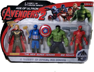 ClueSteps The New Super Heroes Justice Avengers Super Heroes 4 in 1 Action Figure Collectibles Set with projection light - Captain America, Hulk, Iron Man & Thor (Multi color)(Multicolor)
ClueSteps The New Super Heroes Justice Avengers Super Heroes 4 in 1 Action Figure Collectibles Set with projection light - Captain America, Hulk, Iron Man & Thor (Multi color)(Multicolor)