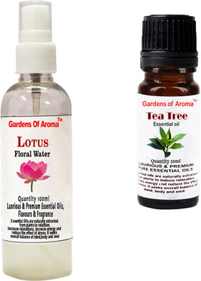 Gardens Of Aroma Lotus Floral Water And Tea Tree Essential Oil(110 ml)