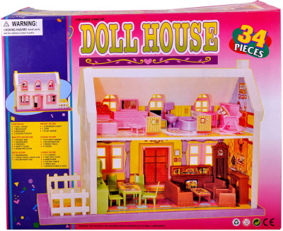 KidzFan KidzFan™ 34 Pieces Beautiful Doll House Set For Girls | 34 Pieces | Multi Color | Complete Structure(Multicolor)
KidzFan KidzFan™ 34 Pieces Beautiful Doll House Set For Girls | 34 Pieces | Multi Color | Complete Structure(Multicolor)