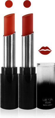 Medin paris matte long lasting moisturizing lipstick cosmetics makeup collection set of 2 color(orange hot red, 10 g)
Medin paris matte long lasting moisturizing lipstick cosmetics makeup collection set of 2 color(orange hot red, 10 g)