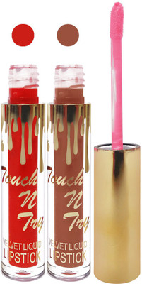 Femina09 cosmetics makeup velvet matte liquid lipstick enriched with vitamin E fashion color combo set of 2(red brown, 10 ml)
Femina09 cosmetics makeup velvet matte liquid lipstick enriched with vitamin E fashion color combo set of 2(red brown, 10 ml)