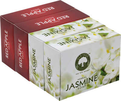 Old Tree Jasmine and Red Apple Soap Combo(120 g, Pack of 4)