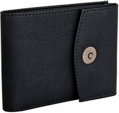 SHAR Men Black Artificial Leather Wallet(6 Card Slots)