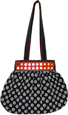 Lambani Embroidery Black handbag with paisley print and mirror border Shoulder Bag(Black, 5 inch)
Lambani Embroidery Black handbag with paisley print and mirror border Shoulder Bag(Black, 5 inch)