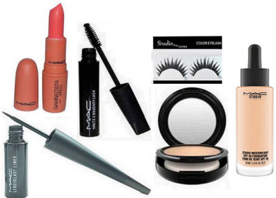 Studio Fix Combo Eyelashes&MacStudio Fix Compact, Liquid Last Liner & Haute Naughty Mascara with Giambattista valli Matte Fresh Salmon Lipstick , Studio Waterweight Spf 30 Foundation(Set of 6)
Studio Fix Combo Eyelashes&MacStudio Fix Compact, Liquid Last Liner & Haute Naughty Mascara with Giambattista valli Matte Fresh Salmon Lipstick , Studio Waterweight Spf 30 Foundation(Set of 6)
