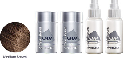 Super Million Hair Medium Brown Combo (2 Fibers & 2 Mists) Extreme Hold Hair Volumizer Hair Building Fibers(50 g)
Super Million Hair Medium Brown Combo (2 Fibers & 2 Mists) Extreme Hold Hair Volumizer Hair Building Fibers(50 g)