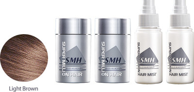 Super Million Hair Light Brown Combo (2 Fibers & 2 Mists) Extreme Hold Hair Volumizer Hair Building Fibers(50 g)
Super Million Hair Light Brown Combo (2 Fibers & 2 Mists) Extreme Hold Hair Volumizer Hair Building Fibers(50 g)