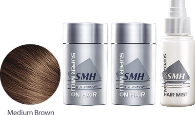 Super Million Hair Medium Brown Combo (2 Fibers & 1 Mist) Extreme Hold Hair Volumizer Hair Building Fibers(20 g)
Super Million Hair Medium Brown Combo (2 Fibers & 1 Mist) Extreme Hold Hair Volumizer Hair Building Fibers(20 g)