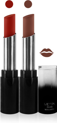 Medin paris matte long lasting moisturizing lipstick cosmetics makeup collection set of 2 color(hot red l brown, 10 g)
Medin paris matte long lasting moisturizing lipstick cosmetics makeup collection set of 2 color(hot red l brown, 10 g)