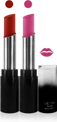 Medin paris matte long lasting moisturizing lipstick cosmetics makeup collection set of 2 color(hot red l pink, 10 g)
Medin paris matte long lasting moisturizing lipstick cosmetics makeup collection set of 2 color(hot red l pink, 10 g)