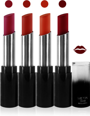 Medin paris matte long lasting moisturizing lipstick cosmetics makeup collection set of 4 color(l maroon orange hot red l puprle, 20 g)
Medin paris matte long lasting moisturizing lipstick cosmetics makeup collection set of 4 color(l maroon orange hot red l puprle, 20 g)
