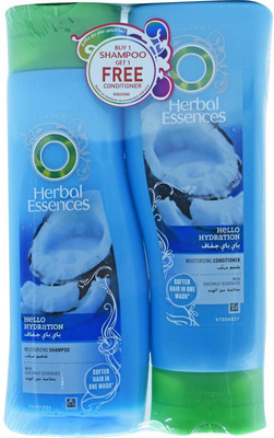 Herbal Essences Hello Hydration Moisturizing Shampoo + Conditioner, With Coconut Essences - 760ml (400ml+360ml)(760 ml)
Herbal Essences Hello Hydration Moisturizing Shampoo + Conditioner, With Coconut Essences - 760ml (400ml+360ml)(760 ml)