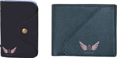 Martell Men Green Artificial Leather Wallet(6 Card Slots), Black