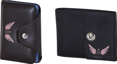 Martell Men Black Artificial Leather Wallet(6 Card Slots), Brown