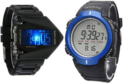 FabSale Best New Designer Black PU Strap Stylish Attractive Round-Square MultiColor Dial (Pack Of 2) Latest Digital Wrist Watch - For Couple
FabSale Best New Designer Black PU Strap Stylish Attractive Round-Square MultiColor Dial (Pack Of 2) Latest Digital Wrist Watch - For Couple