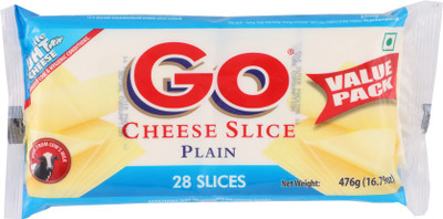 Go Plain Processed cheese(476 g, Slices)