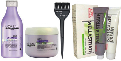 Studio Fix Combo hair brush & liss unlimited keratinoil complex shampoo & liss unlimited keratinoil complex conditioner & wellastrate straightens curly hair(Set of 4)
Studio Fix Combo hair brush & liss unlimited keratinoil complex shampoo & liss unlimited keratinoil complex conditioner & wellastrate straightens curly hair(Set of 4)