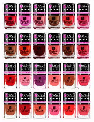 Forsure Modern Shades Shining Nail Polish Combo of 24 pcs Red,Pink,Maroon,Purple,Peach,Nude,Orange,Brown,Red,Pink,Peach,Nude,Brick Nude,Mauve,Brown,Purple,Light Pink,Fast Red,Pinkish Nude,Naughty Nude(Pack of 24)
Forsure Modern Shades Shining Nail Polish Combo of 24 pcs Red,Pink,Maroon,Purple,Peach,Nude,Orange,Brown,Red,Pink,Peach,Nude,Brick Nude,Mauve,Brown,Purple,Light Pink,Fast Red,Pinkish Nude,Naughty Nude(Pack of 24)