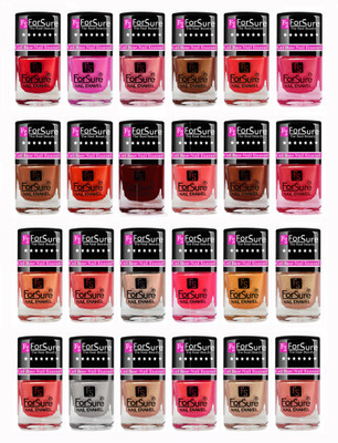 Forsure Modern Shades Shining Nail Polish Combo of 24 pcs Red,Pink,Maroon,Purple,Peach,Nude,Orange,Brown, Nude,Silver,Brown,Peach,Pink(Pack of 24)
Forsure Modern Shades Shining Nail Polish Combo of 24 pcs Red,Pink,Maroon,Purple,Peach,Nude,Orange,Brown, Nude,Silver,Brown,Peach,Pink(Pack of 24)