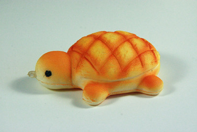 TGA Products Mini Turtle Melon Pan Bun Squishy - 3 inch(Orange)