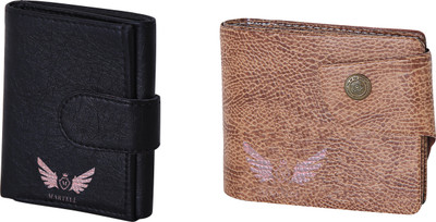 Martell Men Brown Artificial Leather Wallet(4 Card Slots), Black