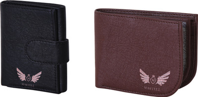 Martell Men Brown Artificial Leather Wallet(4 Card Slots), Black