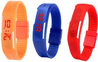 Fashion Gateway N-103 Led Magnet Band (pack of 3) Red, Blue, Orange Watch - For Boys & Girls
Fashion Gateway N-103 Led Magnet Band (pack of 3) Red, Blue, Orange Watch - For Boys & Girls