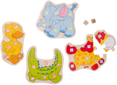 Goki Dice Game Animals Board Game