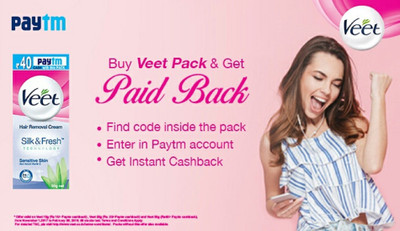 Veet Silk & Fresh Hair Removal Cream, Sensitive Skin - 50 g Cream(50 g)