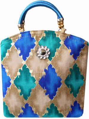 Milan's creation Hand-held Bag(Blue)