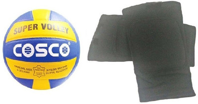 Cosco 'Super' Volleyball (Size: 4) + one Pair of Knee Padded Supporter Volleyball Kit
Cosco 'Super' Volleyball (Size: 4) + one Pair of Knee Padded Supporter Volleyball Kit