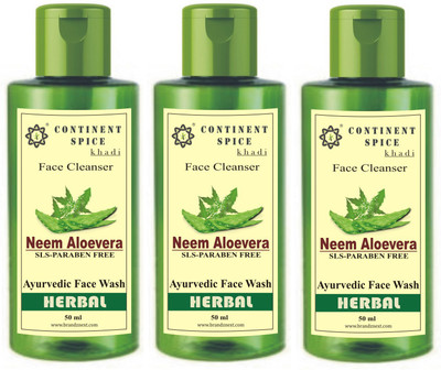 Continent Spice Khadi Neem Aloevera Herbal Face Wash/Cleanser- CS682005 Face Wash(150 ml)