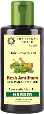 Continent Spice Khadi Kesh Amritham Herbal Hair Growth Oil - CS682005 Hair Oil(210 ml)
Continent Spice Khadi Kesh Amritham Herbal Hair Growth Oil - CS682005 Hair Oil(210 ml)