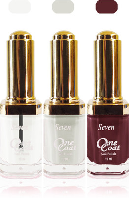Seven one coat velvet matte nail polish exclusive color range set of 3 brown white clear(Pack of 3)
Seven one coat velvet matte nail polish exclusive color range set of 3 brown white clear(Pack of 3)