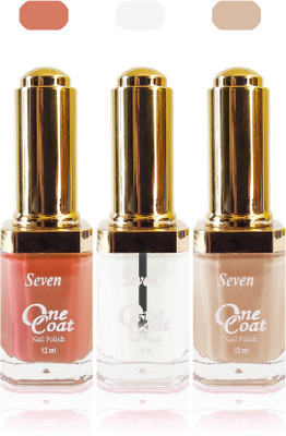 Seven one coat velvet matte nail polish exclusive color range set of 3 skin brown peach clear(Pack of 3)
Seven one coat velvet matte nail polish exclusive color range set of 3 skin brown peach clear(Pack of 3)