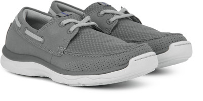 Clarks Marus Edge Grey Boat Shoes For Men(Grey